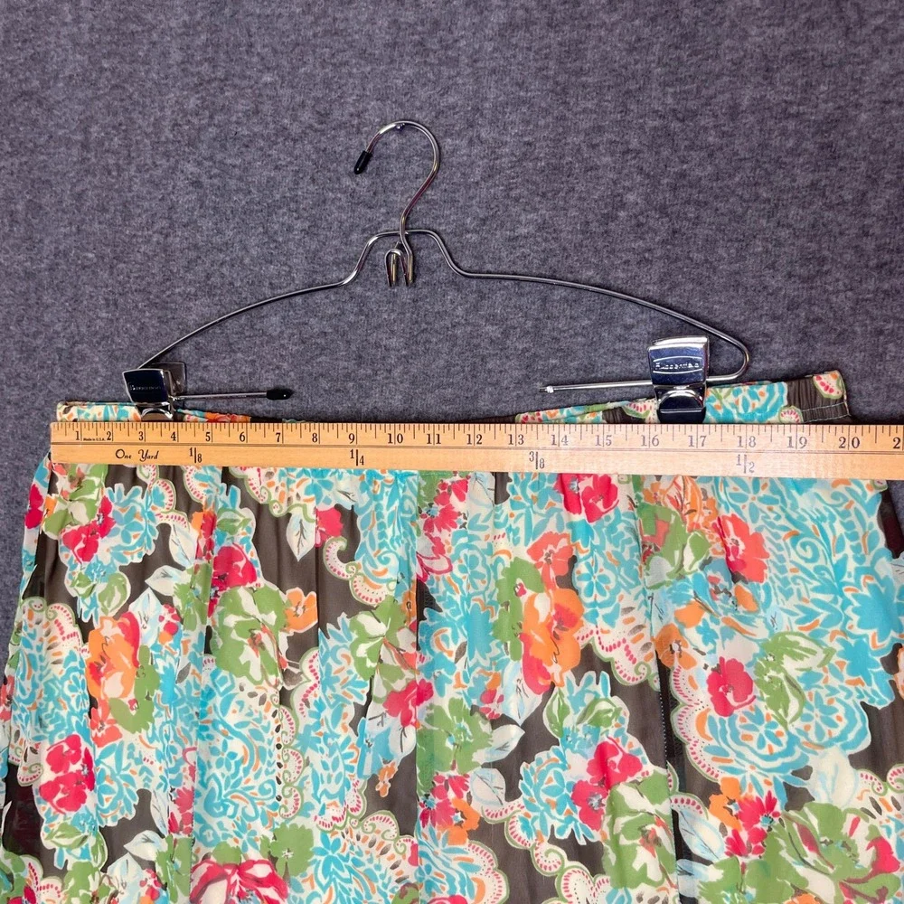 Cato Woman Floral Maxi Skirt Womens 22/24W Boho Cottagecore Flowy Pull On Summer